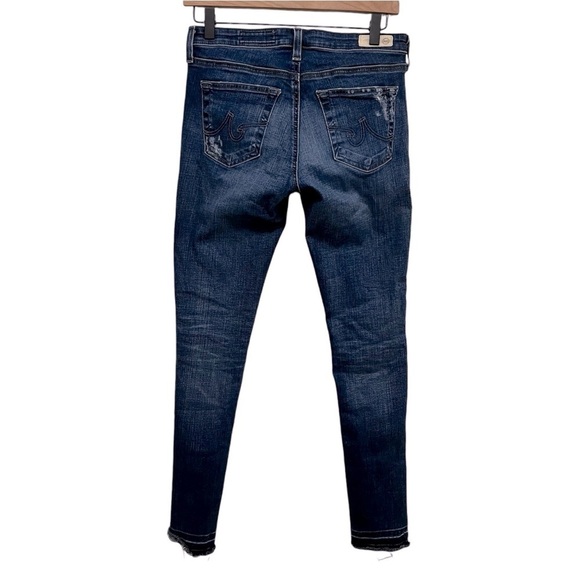 AG The Legging Destroyed Raw Hem Super Skinny Ankle Jean Size 27 - Picture 2 of 12